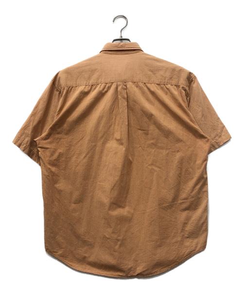 stussy（ステューシー）stussy (ステューシー) S/Sチェックシャツ オレンジ サイズ:Lの古着・服飾アイテム