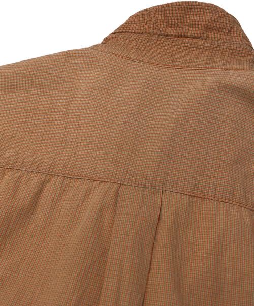 stussy（ステューシー）stussy (ステューシー) S/Sチェックシャツ オレンジ サイズ:Lの古着・服飾アイテム