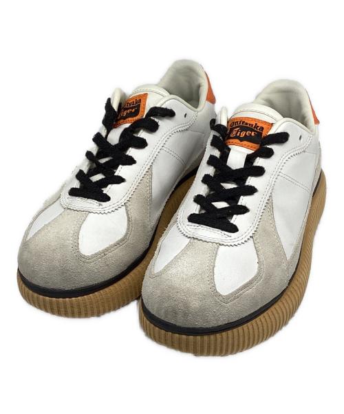 Onitsuka Tiger（オニツカタイガー）Onitsuka Tiger (オニツカタイガー)  DELECITY（デレシティ）スニーカー ホワイト×ベージュ サイズ:US５の古着・服飾アイテム