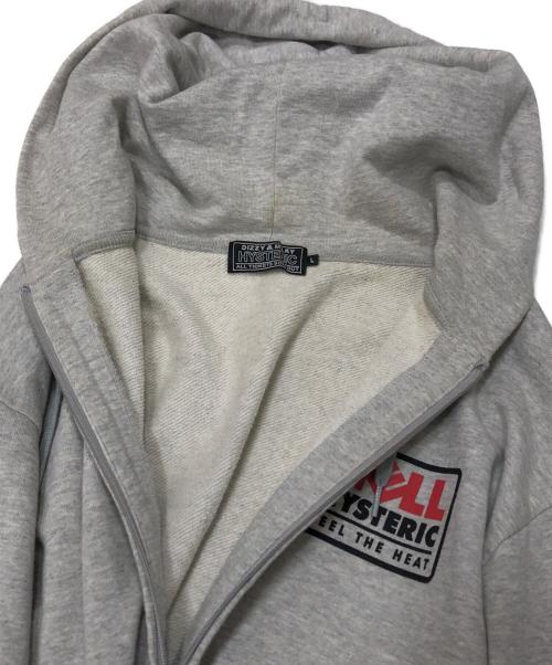 Hysteric Glamour（ヒステリックグラマー）Hysteric Glamour (ヒステリックグラマー) HELL GIRL ジップパーカー グレー サイズ:Lの古着・服飾アイテム