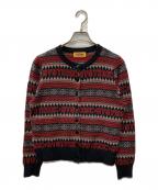 Hysteric Glamourヒステリックグラマー）の古着「HYSTERIC NORDIC柄ジャカード カーディガン」｜レッド