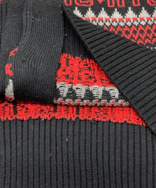 Hysteric Glamour（ヒステリックグラマー）Hysteric Glamour (ヒステリックグラマー) HYSTERIC NORDIC柄ジャカード カーディガン レッド サイズ:SIZE FREEの古着・服飾アイテム