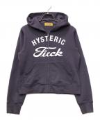 Hysteric Glamourヒステリックグラマー）の古着「HYSTERIC FUCK ジップパーカー」｜ネイビー