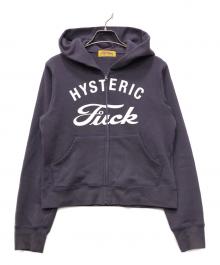Hysteric Glamour（ヒステリックグラマー）の古着「HYSTERIC FUCK ジップパーカー」｜ネイビー
