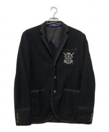 POLO RALPH LAUREN（ポロ・ラルフローレン）の古着「ヘリンボーンワッペンブレザー」｜ブラック
