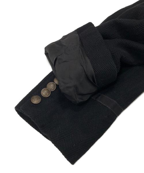 POLO RALPH LAUREN（ポロ・ラルフローレン）POLO RALPH LAUREN (ポロ・ラルフローレン) ヘリンボーンワッペンブレザー ブラック サイズ:Mの古着・服飾アイテム