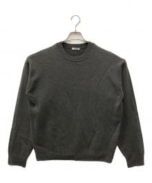 AURALEE（オーラリー）の古着「FRENCH MERINO STONE WASHED KNIT P/O」｜グレー