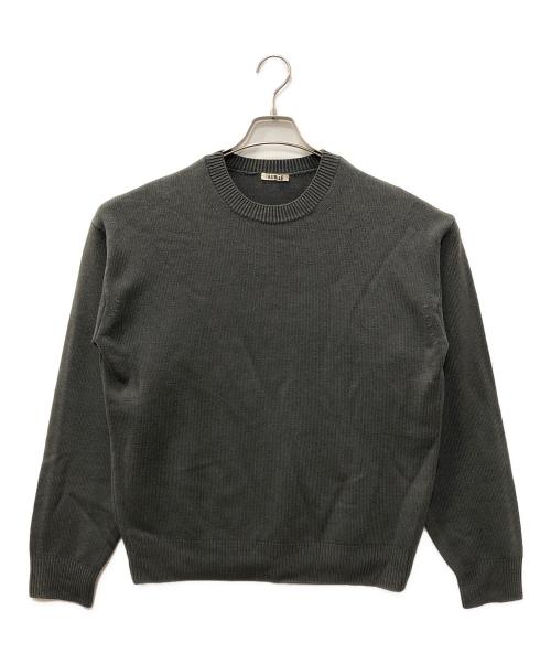 AURALEE（オーラリー）AURALEE (オーラリー) FRENCH MERINO STONE WASHED KNIT P/O グレー サイズ:SIZE 3の古着・服飾アイテム