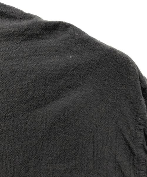 MITTAN（ミッタン）MITTAN (ミッタン) 綿絹楊柳ビッグシャツ ブラック サイズ:2の古着・服飾アイテム