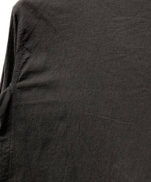 MITTAN（ミッタン）MITTAN (ミッタン) 綿絹楊柳ビッグシャツ ブラック サイズ:2の古着・服飾アイテム