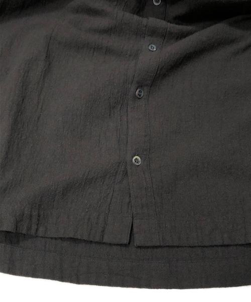 MITTAN（ミッタン）MITTAN (ミッタン) 綿絹楊柳ビッグシャツ ブラック サイズ:2の古着・服飾アイテム