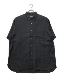 wirrow（ウィロウ）の古着「Cupro Cotton Half Sleeve Shirt」｜ブラック