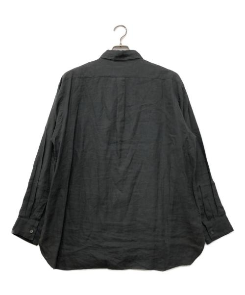 wirrow（ウィロウ）WIRROW (ウィロウ) リネンレギュラーカラーシャツ ブラック サイズ:2の古着・服飾アイテム