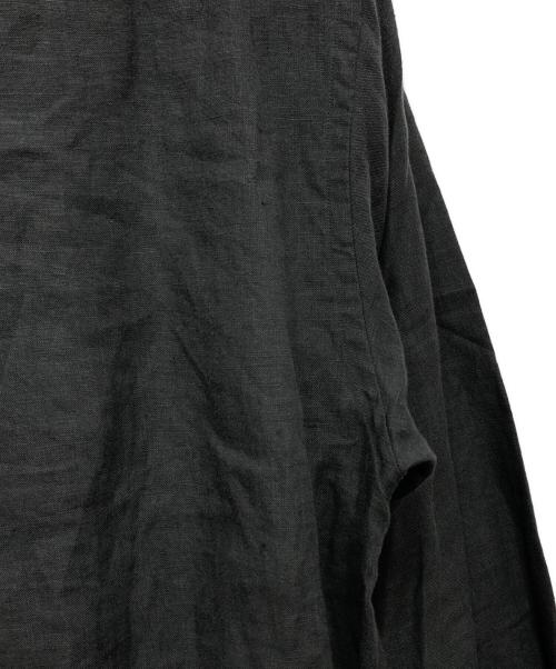 wirrow（ウィロウ）WIRROW (ウィロウ) リネンレギュラーカラーシャツ ブラック サイズ:2の古着・服飾アイテム