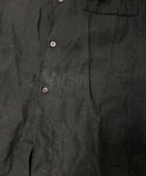 wirrow（ウィロウ）WIRROW (ウィロウ) リネンレギュラーカラーシャツ ブラック サイズ:2の古着・服飾アイテム