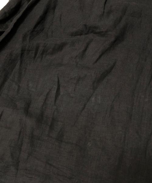 wirrow（ウィロウ）WIRROW (ウィロウ) リネンレギュラーカラーシャツ ブラック サイズ:2の古着・服飾アイテム