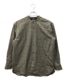wirrow（ウィロウ）の古着「Check Wool Stand Collar Shirt」｜ベージュ