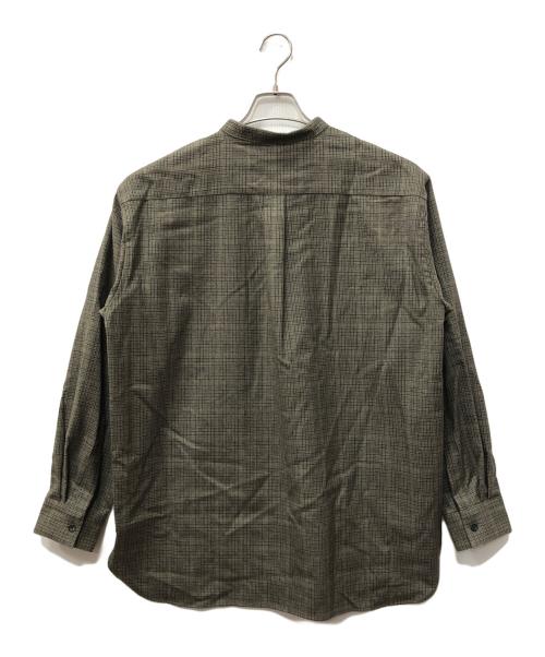 wirrow（ウィロウ）wirrow (ウィロウ) Check Wool Stand Collar Shirt ベージュ サイズ:SIZE 2の古着・服飾アイテム
