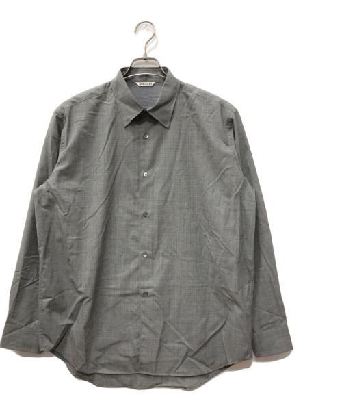 AURALEE（オーラリー）AURALEE (オーラリー) SUPER FINE TROPICAL WOOL SHIRT グレー サイズ:SIZE 4の古着・服飾アイテム