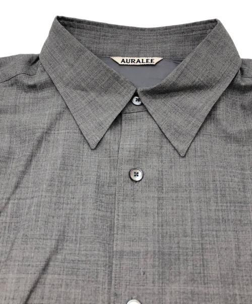 AURALEE（オーラリー）AURALEE (オーラリー) SUPER FINE TROPICAL WOOL SHIRT グレー サイズ:SIZE 4の古着・服飾アイテム