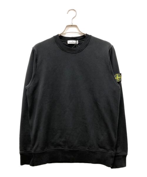 STONE ISLAND（ストーンアイランド）STONE ISLAND (ストーンアイランド) ワッペンクルーネックスウェット ブラック サイズ:Lの古着・服飾アイテム