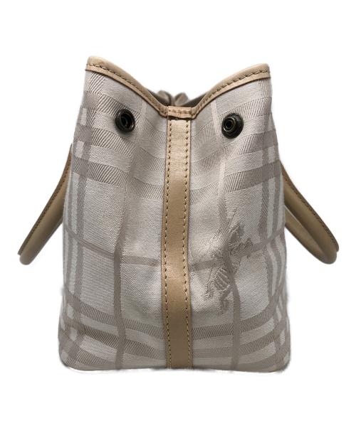 BURBERRY LONDON（バーバリーロンドン）BURBERRY LONDON (バーバリーロンドン) シャドーホースチェックハンドバッグ ベージュの古着・服飾アイテム