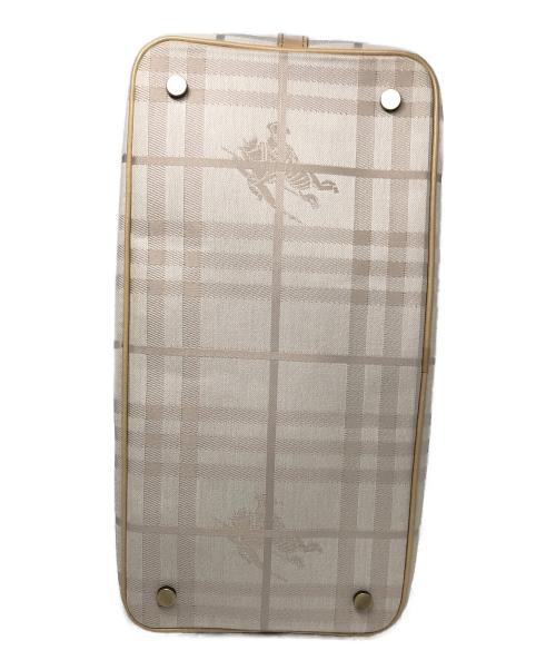 BURBERRY LONDON（バーバリーロンドン）BURBERRY LONDON (バーバリーロンドン) シャドーホースチェックハンドバッグ ベージュの古着・服飾アイテム