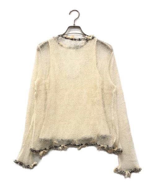 CHANEL（シャネル）CHANEL (シャネル) カシミヤココマークアンサンブルカーディガン アイボリー サイズ:38の古着・服飾アイテム