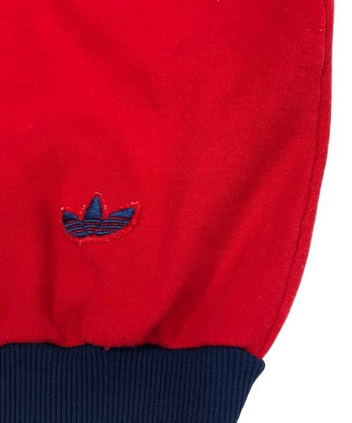 adidas（アディダス）adidas (アディダス) ハイネックトラックジャケット レッド×ネイビー サイズ:6の古着・服飾アイテム