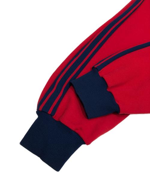adidas（アディダス）adidas (アディダス) ハイネックトラックジャケット レッド×ネイビー サイズ:6の古着・服飾アイテム