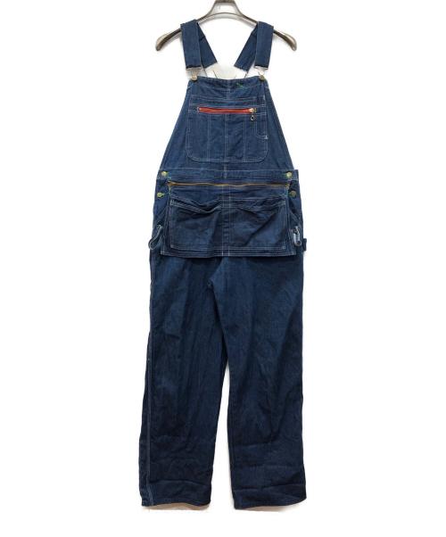Pointer（ポインター）Pointer (ポインター) エプロン付きデニムオーバオール ブルー サイズ:36の古着・服飾アイテム