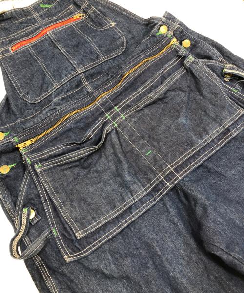 Pointer（ポインター）Pointer (ポインター) エプロン付きデニムオーバオール ブルー サイズ:36の古着・服飾アイテム