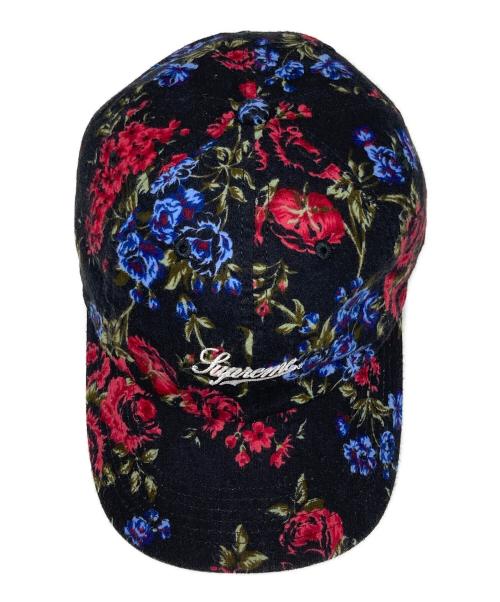 SUPREME（シュプリーム）Supreme (シュプリーム) Floral Flannel 6-Panel キャップ ブラックの古着・服飾アイテム