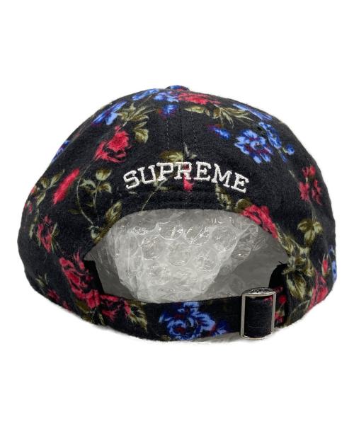 SUPREME（シュプリーム）Supreme (シュプリーム) Floral Flannel 6-Panel キャップ ブラックの古着・服飾アイテム