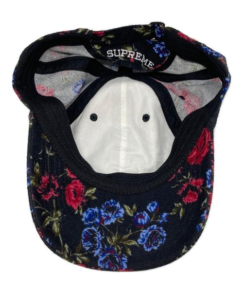 SUPREME（シュプリーム）Supreme (シュプリーム) Floral Flannel 6-Panel キャップ ブラックの古着・服飾アイテム