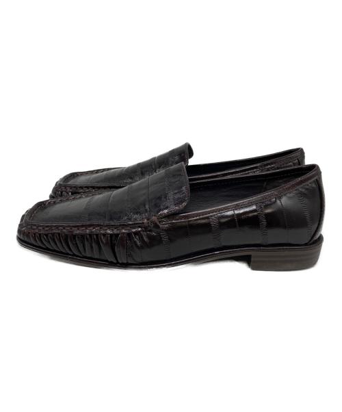 TODAYFUL（トゥデイフル）TODAYFUL (トゥデイフル) Squaretoe Gather Loafers ブラウン サイズ:37の古着・服飾アイテム