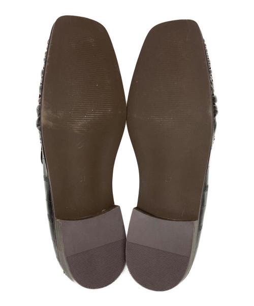 TODAYFUL（トゥデイフル）TODAYFUL (トゥデイフル) Squaretoe Gather Loafers ブラウン サイズ:37の古着・服飾アイテム
