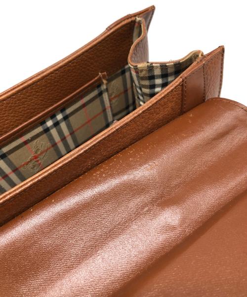Burberry's（バーバリーズ）Burberry's (バーバリーズ) 裏地ノバチェックハンドバッグ ブラウン サイズ:下記参照の古着・服飾アイテム