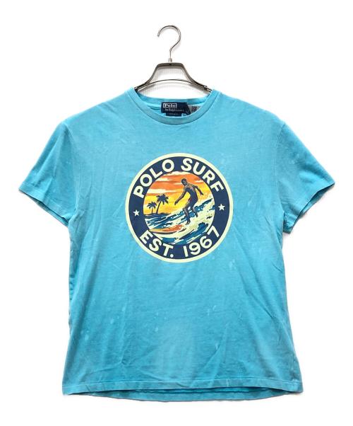 POLO RALPH LAUREN（ポロ・ラルフローレン）POLO RALPH LAUREN (ポロ・ラルフローレン) ポロサーフプリントTシャツ ブルー サイズ:S 未使用品の古着・服飾アイテム