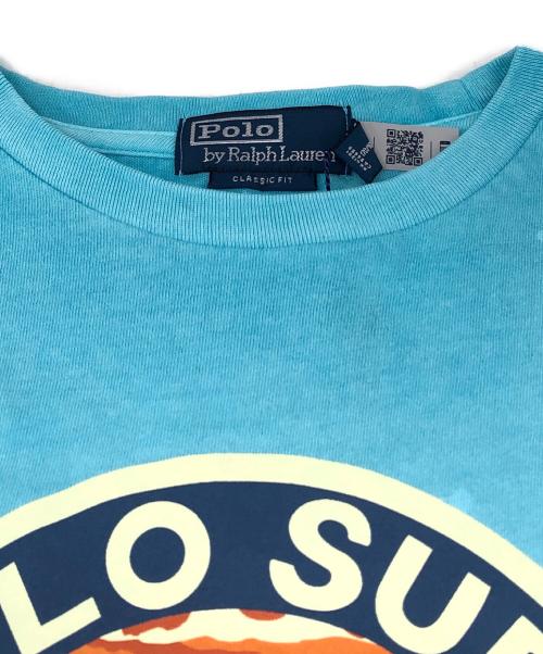 POLO RALPH LAUREN（ポロ・ラルフローレン）POLO RALPH LAUREN (ポロ・ラルフローレン) ポロサーフプリントTシャツ ブルー サイズ:S 未使用品の古着・服飾アイテム