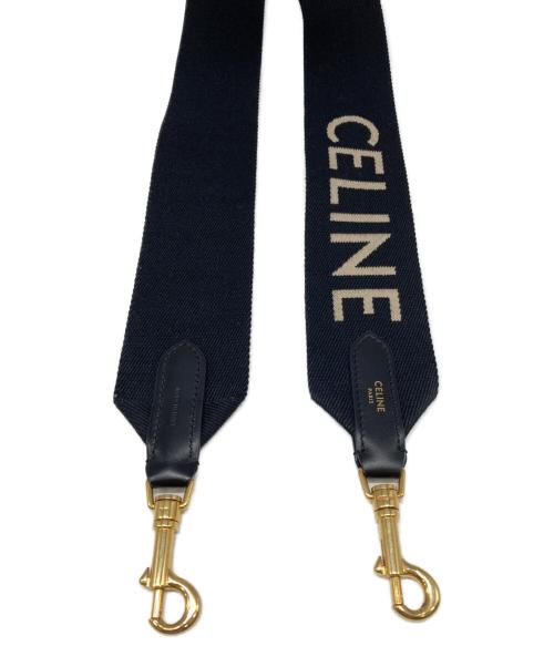 CELINE（セリーヌ）CELINE (セリーヌ) ジャガードロゴショルダーストラップ ブラック サイズ:下記参照の古着・服飾アイテム