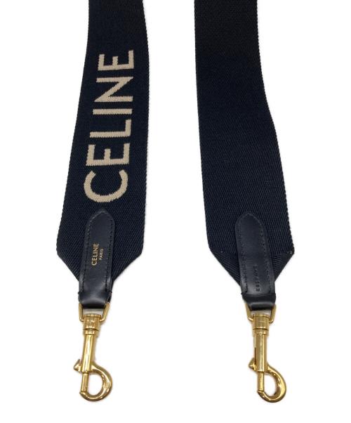 CELINE（セリーヌ）CELINE (セリーヌ) ジャガードロゴショルダーストラップ ブラック サイズ:下記参照の古着・服飾アイテム