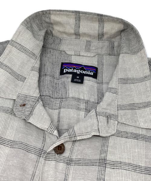 Patagonia（パタゴニア）Patagonia (パタゴニア) コットンヘンプチェックシャツ グレー サイズ:Mの古着・服飾アイテム