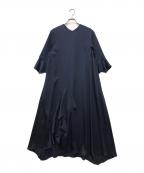 FLICKA for TOMORROWLANDフリッカフォートゥモローランド）の古着「フリルワンピース」｜ネイビー