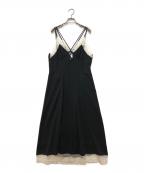 FETICOフェティコ）の古着「Crepe slip dress」｜ブラック