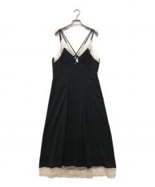 FETICO（フェティコ）の古着「Crepe slip dress」｜ブラック
