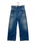 BUZZ RICKSON'S×BEAMS BOYバズリクソンズ×ビームスボーイ）の古着「USN デニム トラウザーズ」｜ブルー