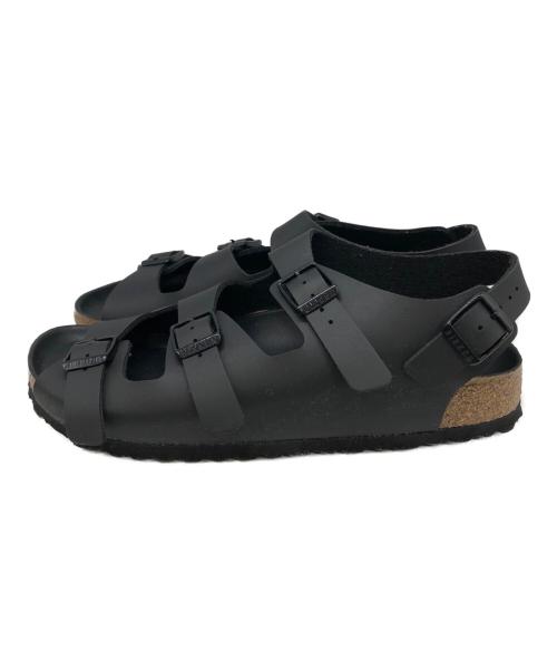 BIRKENSTOCK（ビルケンシュトック）BIRKENSTOCK (ビルケンシュトック) OSLO レザーサンダル ブラック サイズ:25cmの古着・服飾アイテム