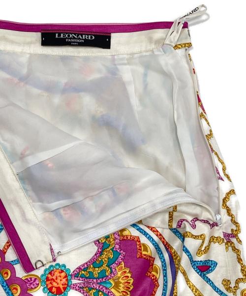 LEONARD FASHION（レオナールファッション）LEONARD FASHION (レオナールファッション) 総柄セットアップ ベージュ×ピンク サイズ:Mの古着・服飾アイテム