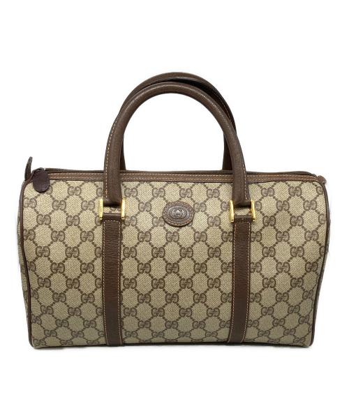 GUCCI（グッチ）GUCCI (グッチ) GGスプリーム ミニボストンバッグ ブラウン サイズ:下記参照の古着・服飾アイテム